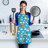 Rainbows Sky Clouds Pattern Adjustable Apron