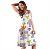 Cute Koalas Teapots Tea Sleeveless Midi Dress