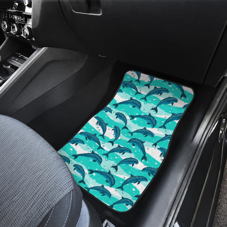 Dolphin Sea Pattern Front Car Mats