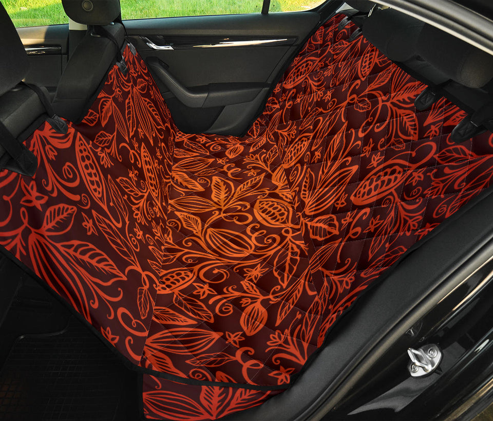 Cocoa Beans Tribal Polynesian Pattern Dog Car Seat Covers