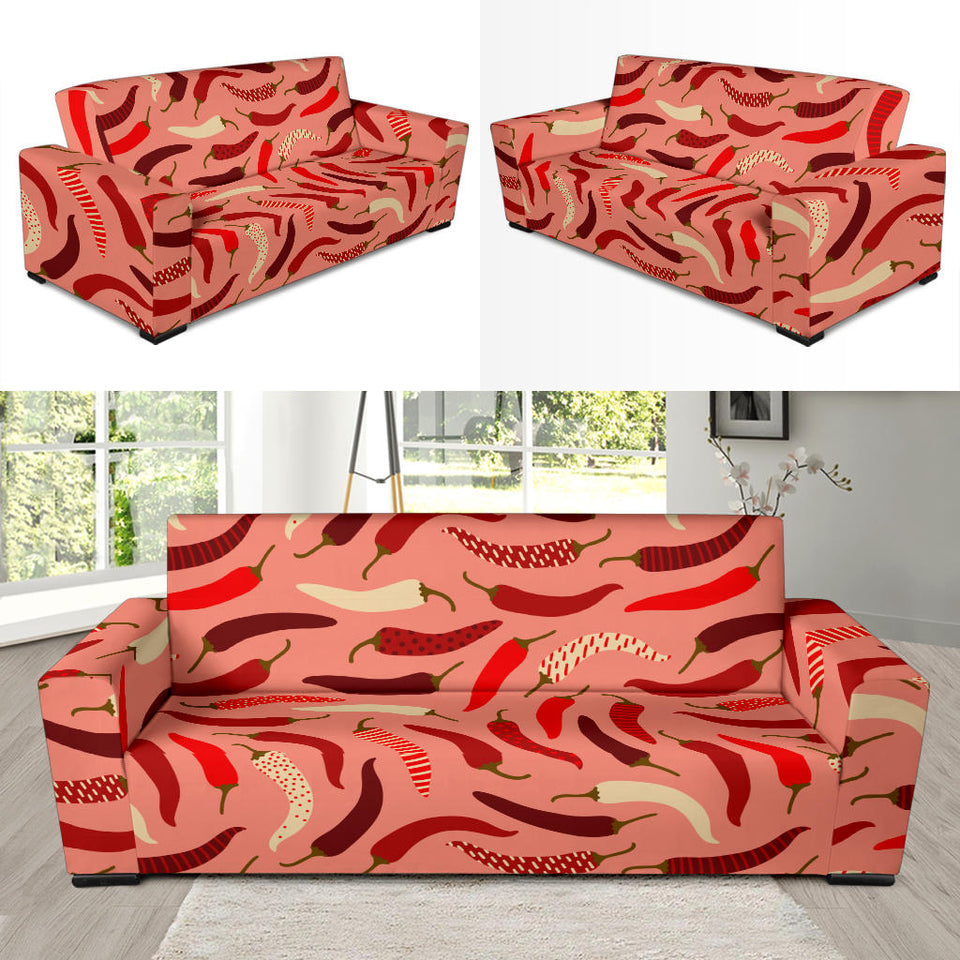 Beautiful Chili Peppers Pattern Sofa Slipcover