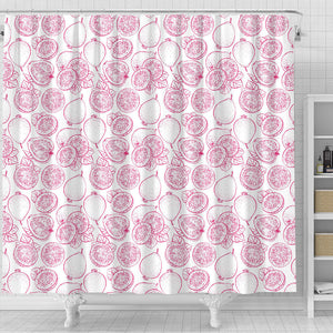 Sketch Guava Pattern Shower Curtain Fulfilled In US