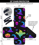 Colorful halloween background Chair Cover Protector