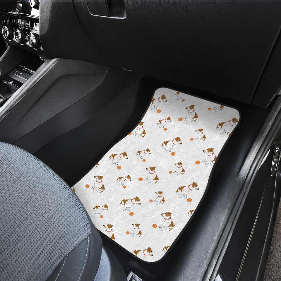 Jack Russel Pattern Print Design 05 Front and Back Car Mats