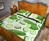 cucumber whole slices pattern Quilt Bed Set