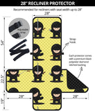 Cute ninja yellow background Recliner Cover Protector