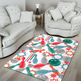 Watercolor Bowling Pattern Area Rug