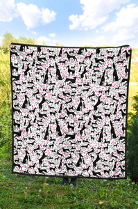 Greyhound Pattern Print Design 02 Premium Quilt