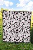 Greyhound Pattern Print Design 02 Premium Quilt