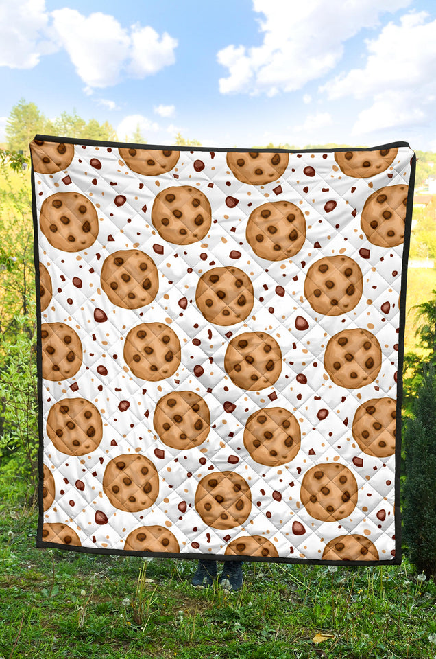 Chocolate Chip Cookie Pattern Premium Quilt