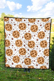 Chocolate Chip Cookie Pattern Premium Quilt