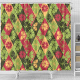 Cool Geometric Lime Pattern Shower Curtain Fulfilled In US