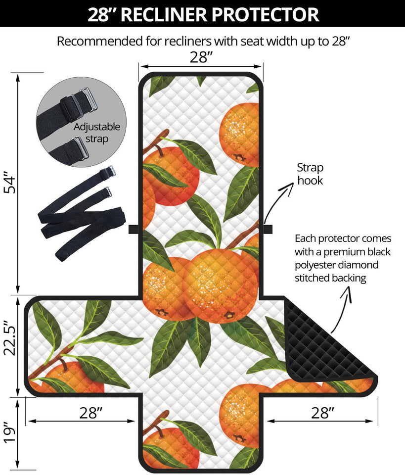 Oranges pattern background Recliner Cover Protector