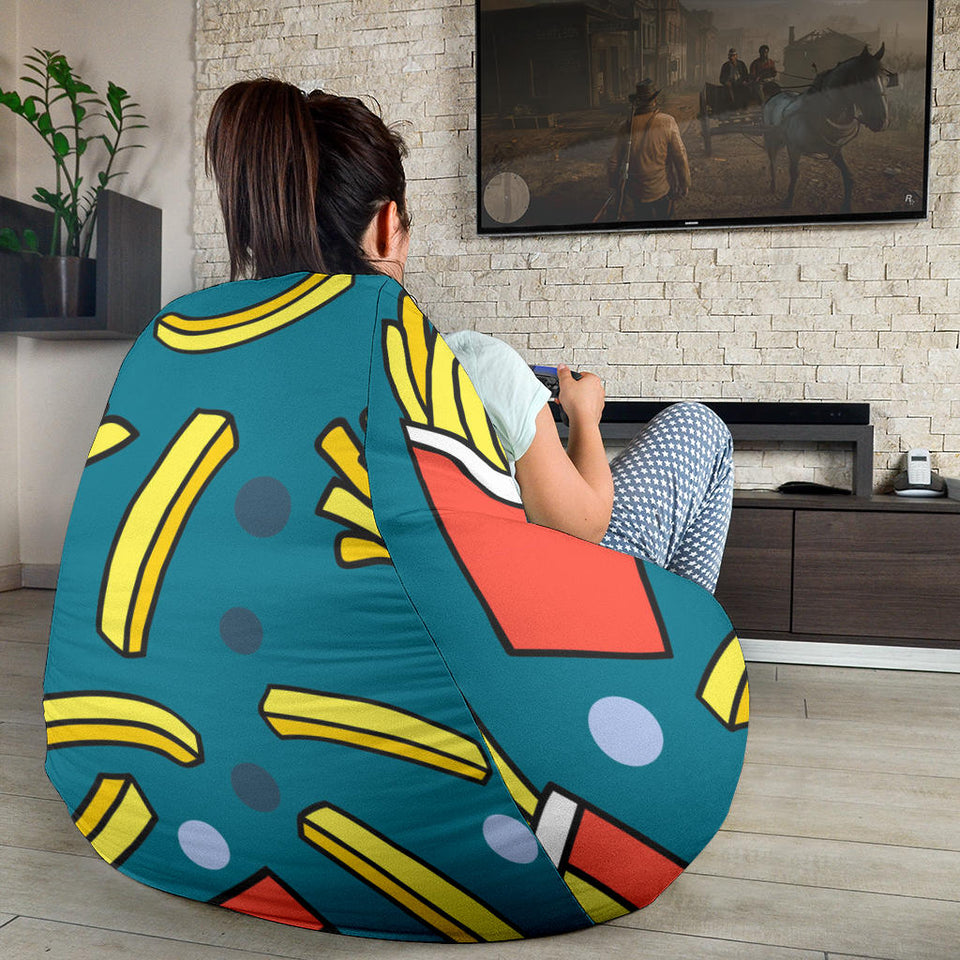 French Fries Red Paper Box Pattern Bean Bag Cover