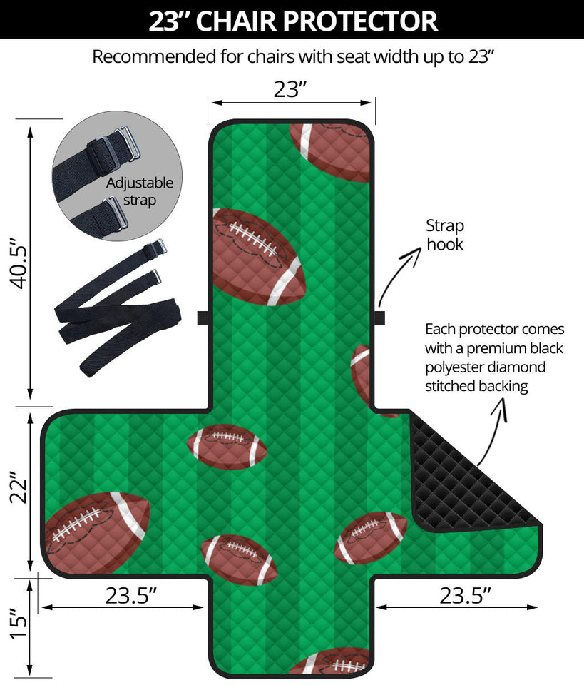 American football ball field background Chair Cover Protector