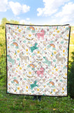 Colorful Unicorn Pattern Premium Quilt
