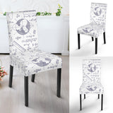 Math Pattern Print Design 03 Dining Chair Slipcover