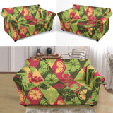 Cool Geometric Lime Pattern Loveseat Couch Slipcover