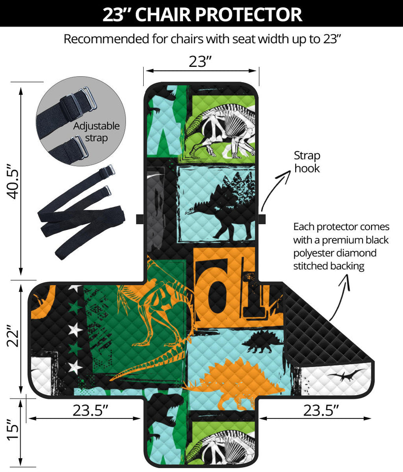 dinosaurs print pattern Chair Cover Protector