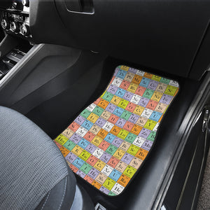 Chemistry Periodic Table Pattern Print Design 01 Front Car Mats