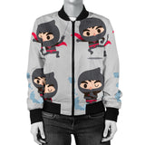 Cute Ninja Pattern Women'S Bomber Jacket