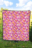 Hibiscus Pattern Print Design 01 Premium Quilt
