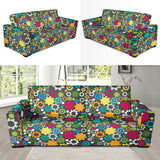 Gear Pattern Print Design 03 Sofa Slipcover