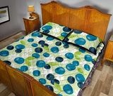 blueberry flower pattern Quilt Bed Set