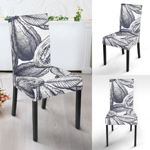 Guava Tropical Hand Drawn Pattern Dining Chair Slipcover