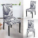 Guava Tropical Hand Drawn Pattern Dining Chair Slipcover