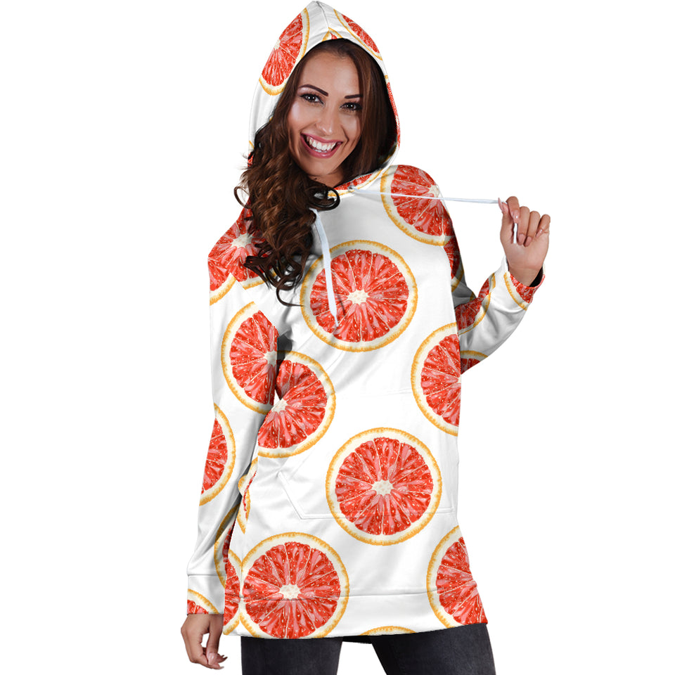 Grapefruit Pattern Women'S Hoodie Dress