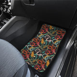 Colorful Snake Plant Pattern Front Car Mats