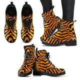 Bengal Tigers Skin Print Pattern Leather Boots