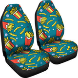 French Fries Red Paper Box Pattern Universal Fit Car Seat Covers