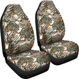 Monkey Tropical Leaves Background Universal Fit Car Seat Covers