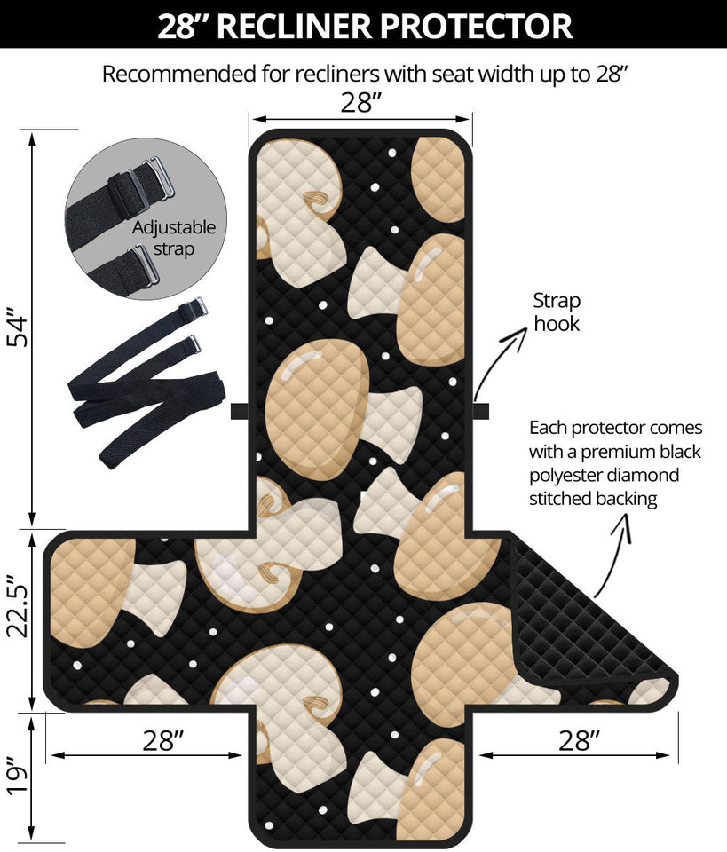 Champignon mushroom pattern Recliner Cover Protector