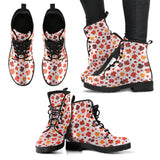 Colorful Maple Leaf Pattern Leather Boots