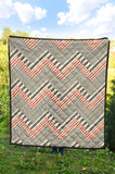 Zigzag Chevron Striped Pattern Premium Quilt