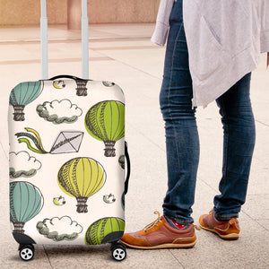 Hot Air Balloon Bird Cloud Pattern Luggage Covers