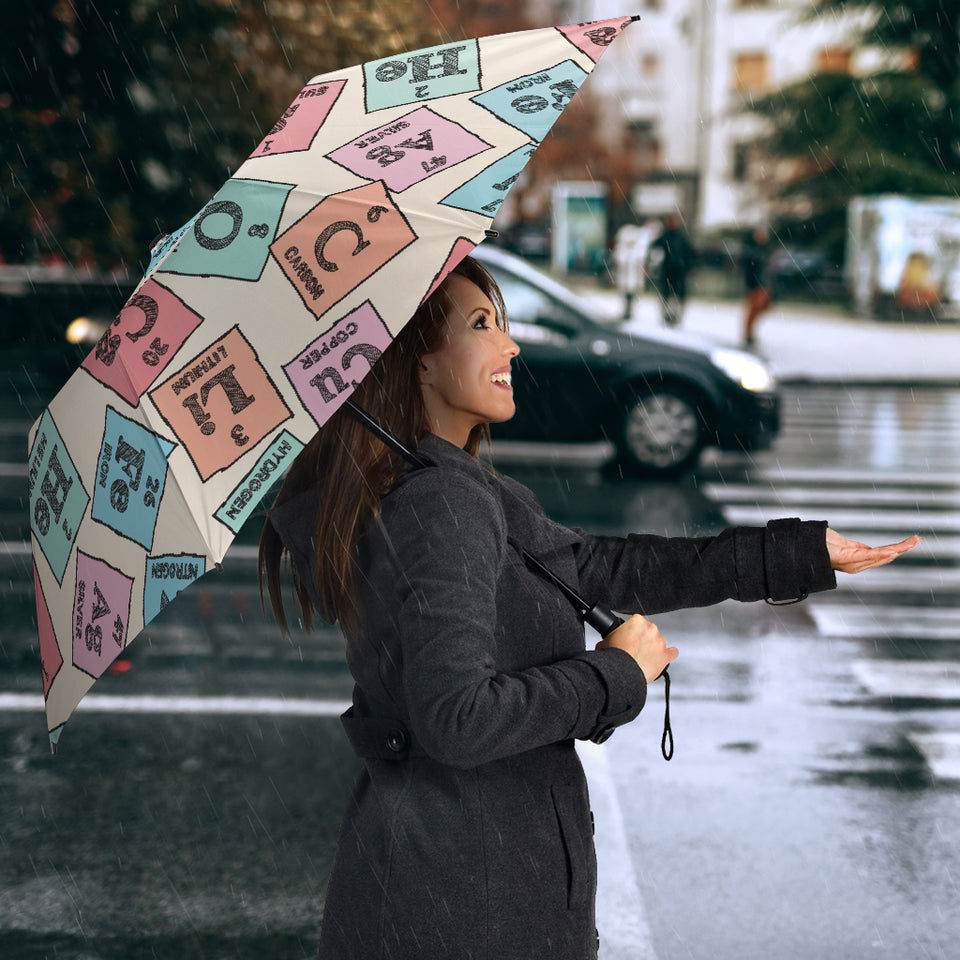 Chemistry Periodic Table Pattern Print Design 02 Umbrella