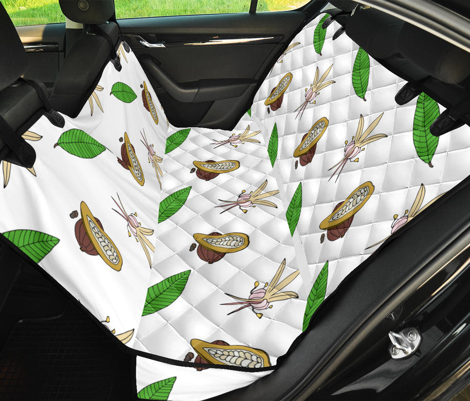 Color Hand Drawn Cocoa Pattern Dog Car Seat Covers