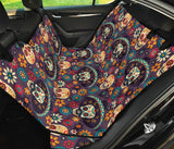 Sugar Skulls Flower Maxican Pattern Dog Car Seat Covers