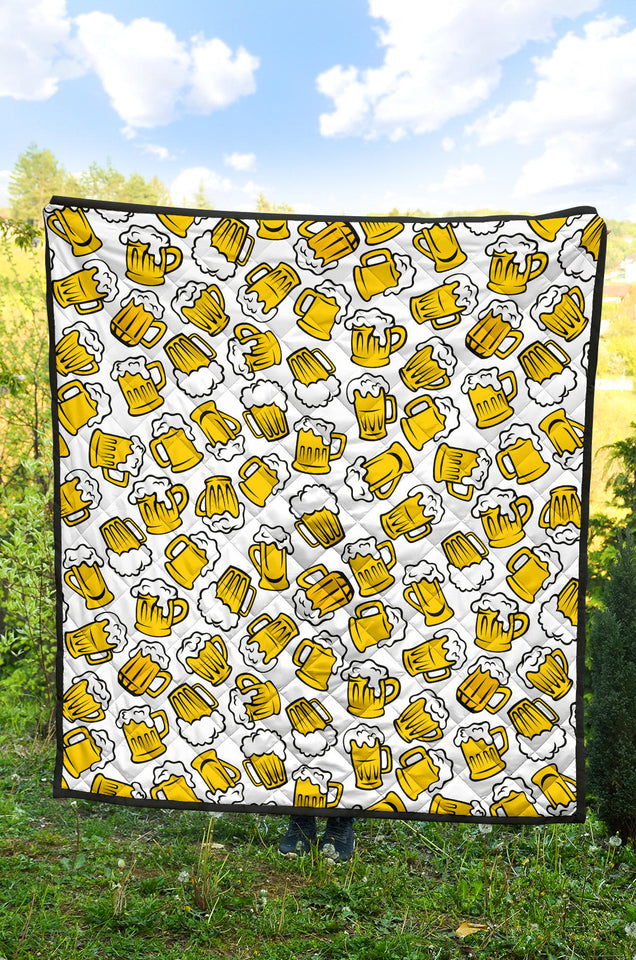 Beer Design Pattern Premium Quilt
