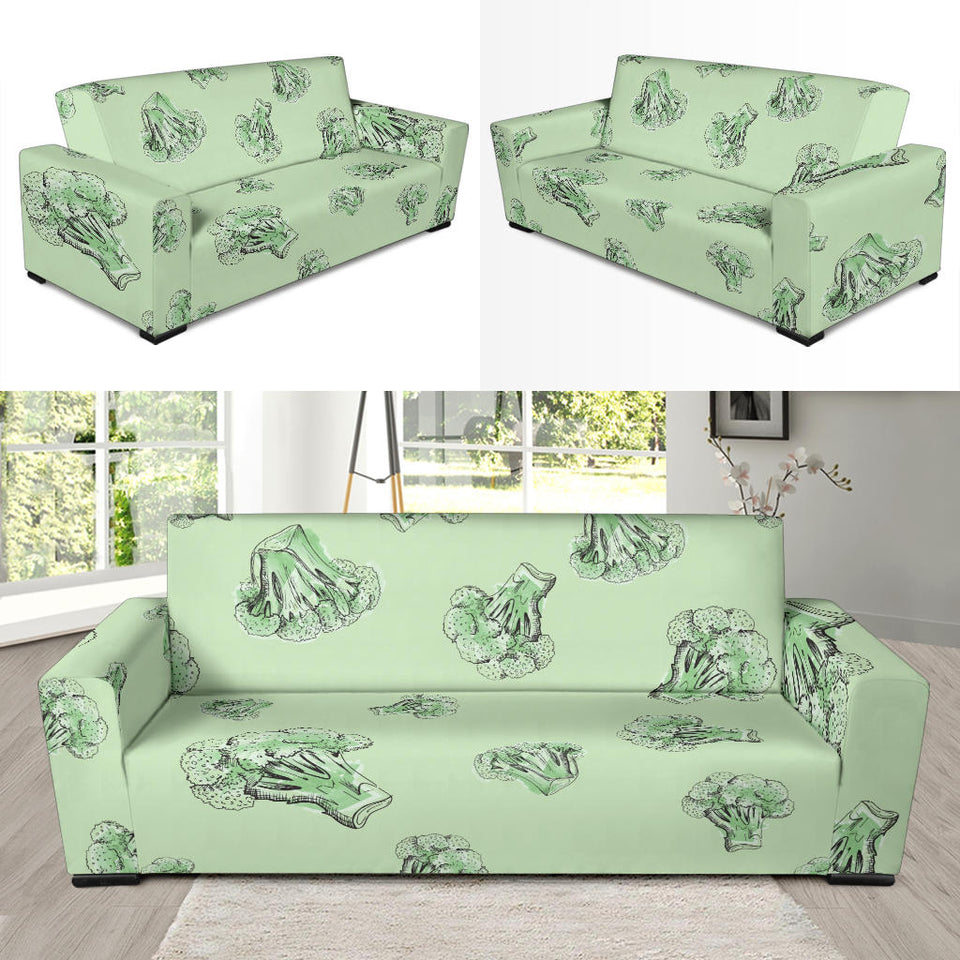 Broccoli Sketch Pattern Sofa Slipcover