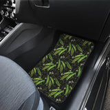 Green Peas Pattern Print Design 02 Front and Back Car Mats