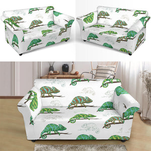 Chameleon Lizard Pattern Loveseat Couch Slipcover