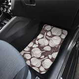Garlic Bulb Dark Background Front And Back Car Mats