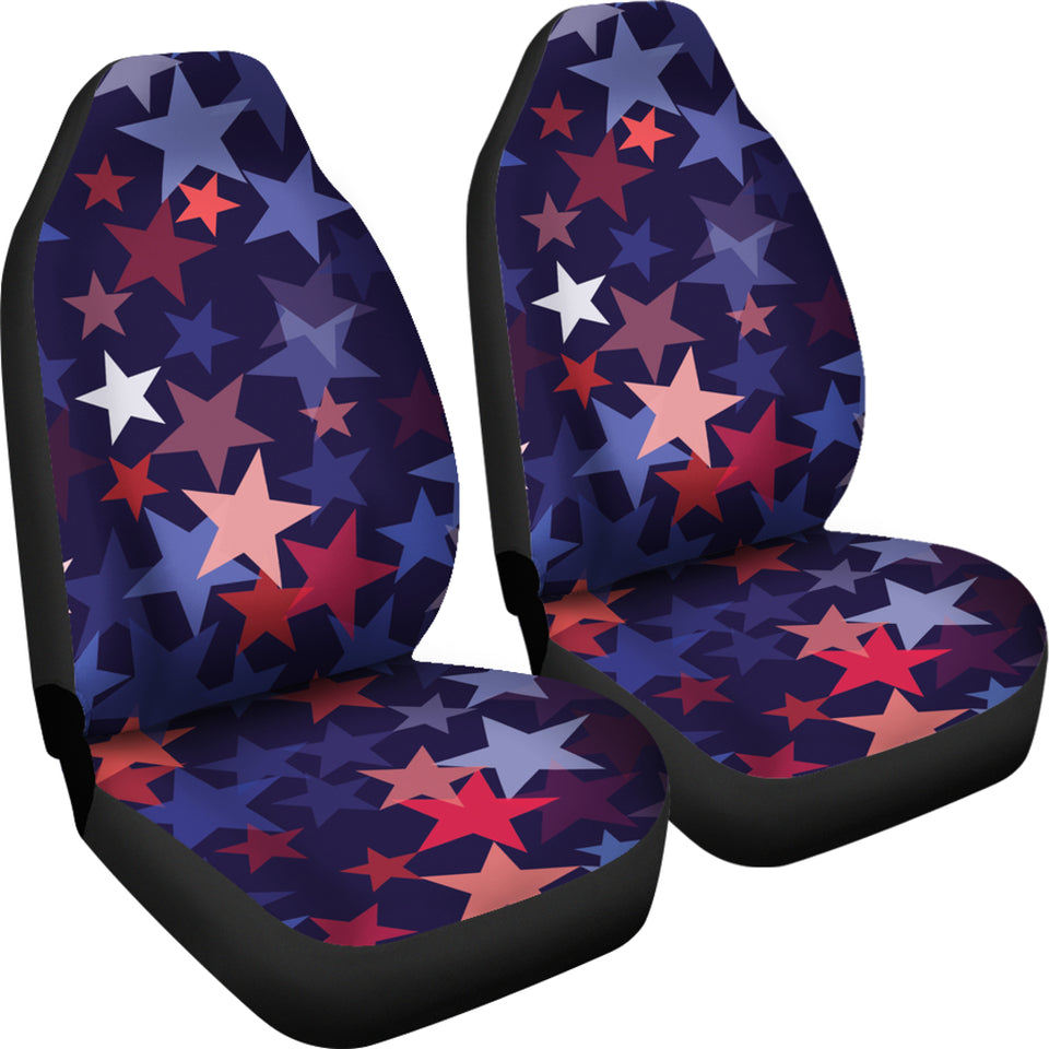 Red Blue Star Pattern  Universal Fit Car Seat Covers