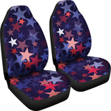 Red Blue Star Pattern  Universal Fit Car Seat Covers