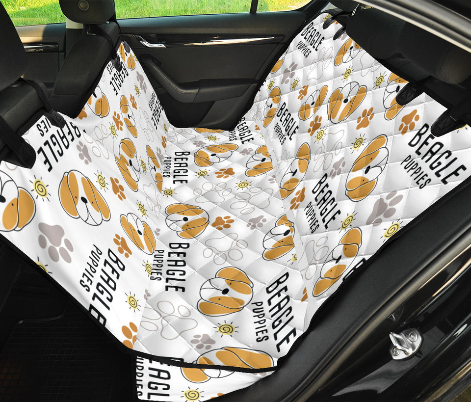 Cute Beagle Dog Pattern Background Dog Car Seat Covers